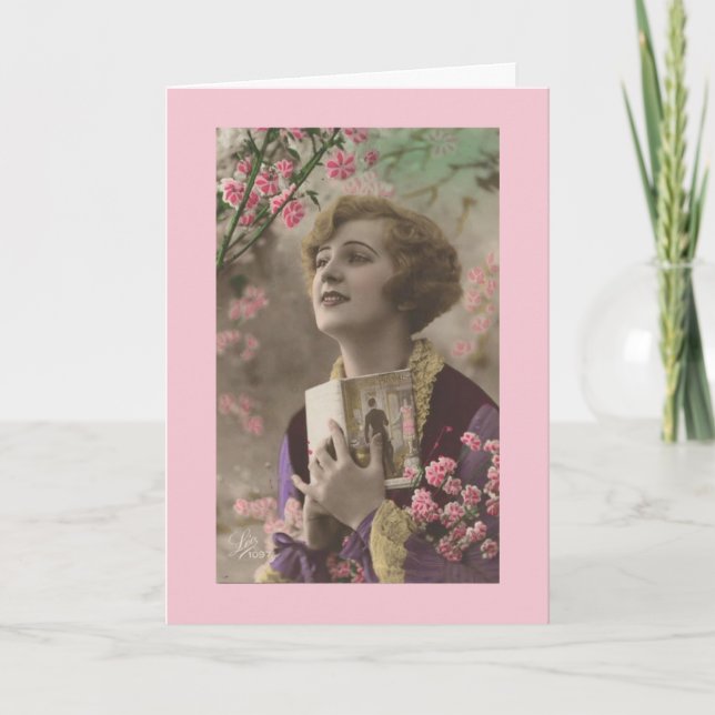 Cartão Vintage - Fada De Fadas, Fim (Frente)