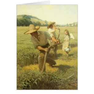 Cartão Vintage Farmers, de volta à Fazenda pelo NC Wyeth