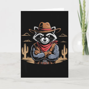 Cartão Vintage Feral Ratoeira Selvagem Cowboy Engraçado T
