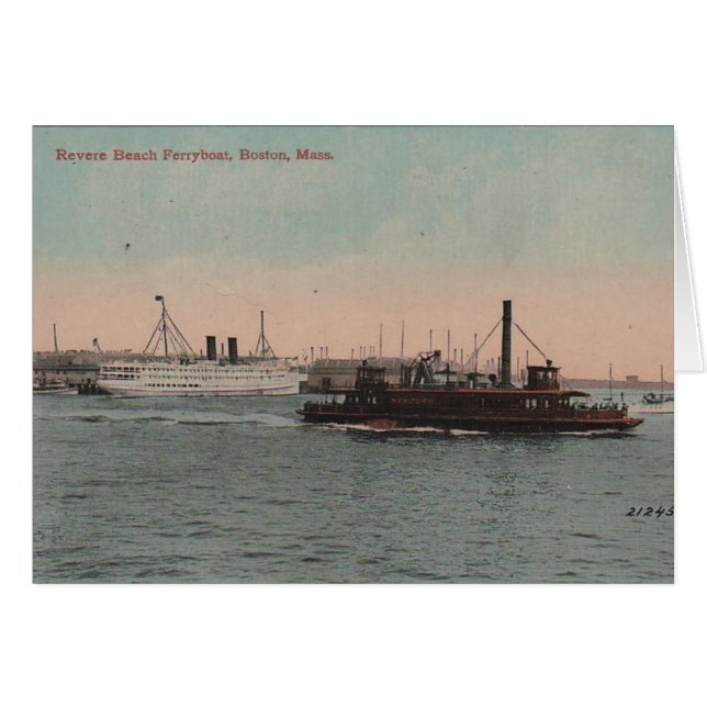 Cartão Vintage Ferry Newton 1913 (Frente Horizontal)
