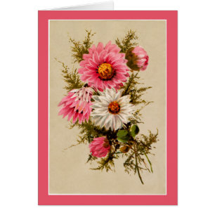 Cartão Vintage floral