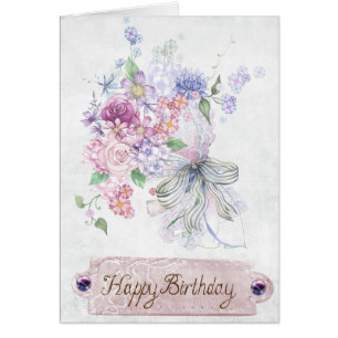 Cartão Vintage floral