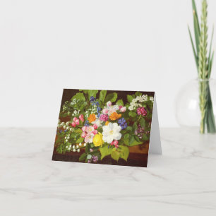 Cartão Vintage floral blank Note Cards
