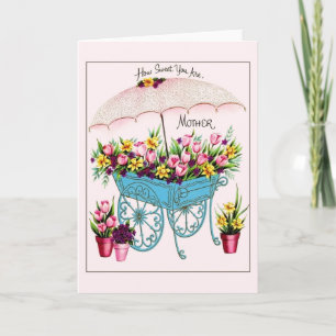 Cartão Vintage Floral Mother's Day Card