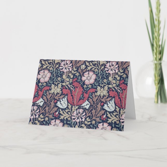 Cartão Vintage Floral Pattern, William Morris (Frente)