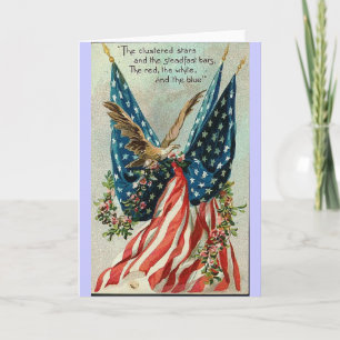 Cartão Vintage Fourth of July Greeting Card