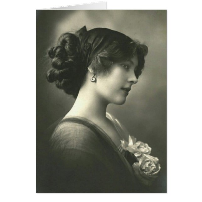 Cartão Vintage Girl vitoriana (Frente)