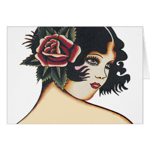 Cartão Vintage Girly Girl