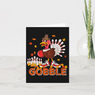 Cartão Vintage Gobble, Ação De Graças À Turquia, Jogando 