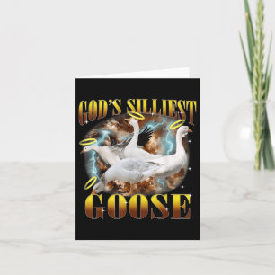 Cartão Vintage Gods Silliest Goose Funny Bobo Goose Pun