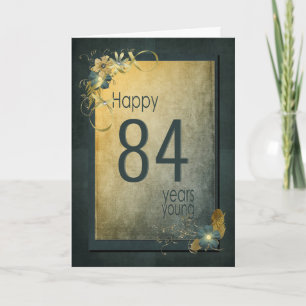 Cartão Vintage Gold 84th Birthday Card