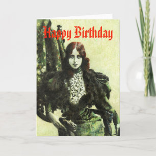 Cartão Vintage Gothic Vampire Birthday Card