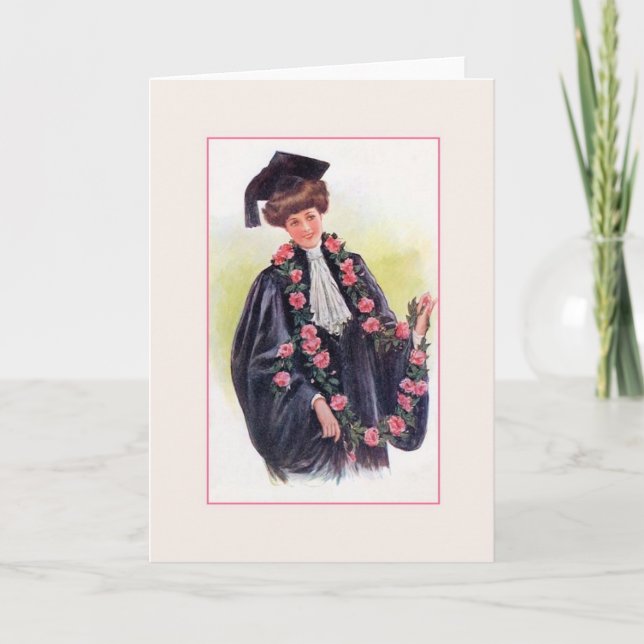 Cartão Vintage Graduation Greeting Card (Frente)