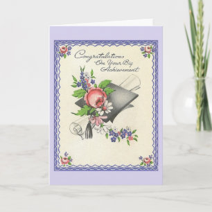 Cartão Vintage Graduation Greeting Card