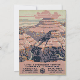 Cartão Vintage Grand Canyon art