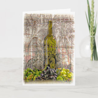 Cartão Vintage Grape Digital Art Greeting Card