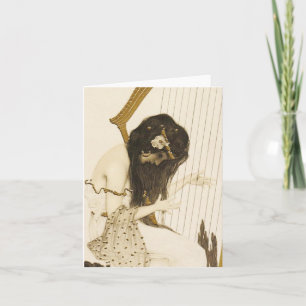 Cartão Vintage Greek Harpist Note Card