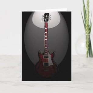 Cartão Vintage Guitar Greeting Card