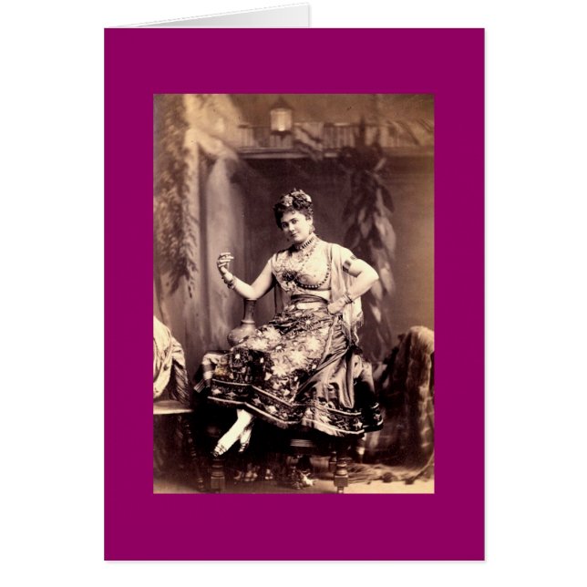 Cartão Vintage Gypsy Mulher (Frente)