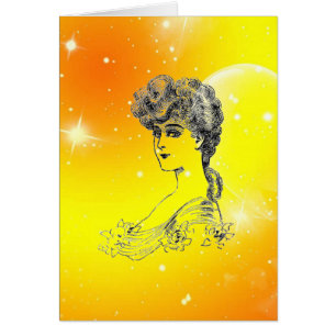 Cartão Vintage Hairstyle