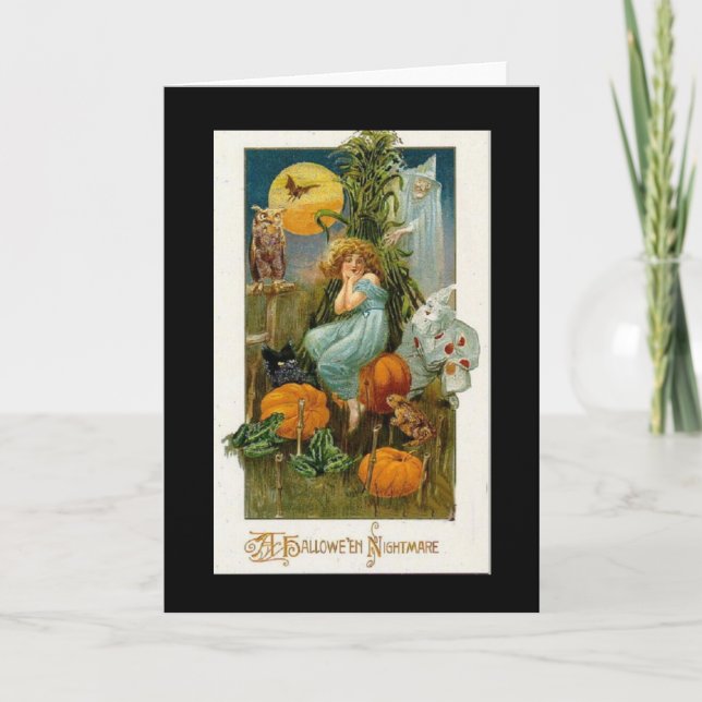 Cartão Vintage Halloween (Frente)