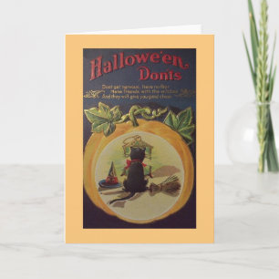Cartão Vintage Halloween Advice Greeting Card