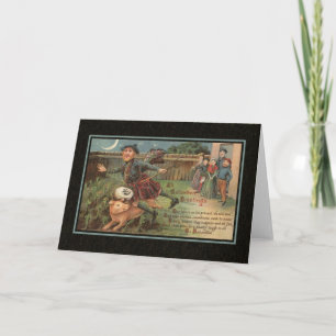 Cartão Vintage Halloween Card with Pig