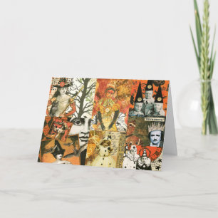 Cartão Vintage Halloween Collage