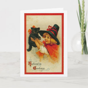 Cartão Vintage Halloween Greeting Card