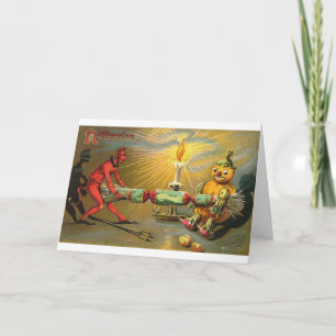 Cartão Vintage Halloween Greeting Cards Classic Posters