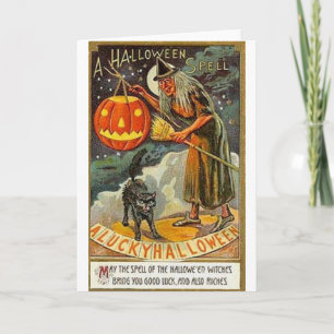 Cartão Vintage Halloween Greeting Cards Classic Posters