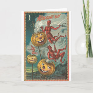 Cartão Vintage Halloween Greeting Cards Classic Posters