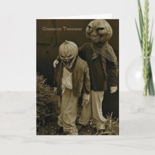 Cartão Vintage Halloween - Gruesome Twosome,