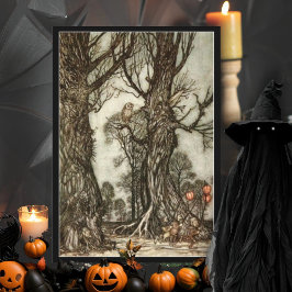 Cartão Vintage Halloween Trick Ou Treine Halloween