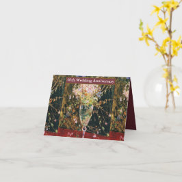 Cartão Vintage Happy 40º aniversário do casamento