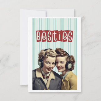 Cartão Vintage Happy Galentine's Day Bestie