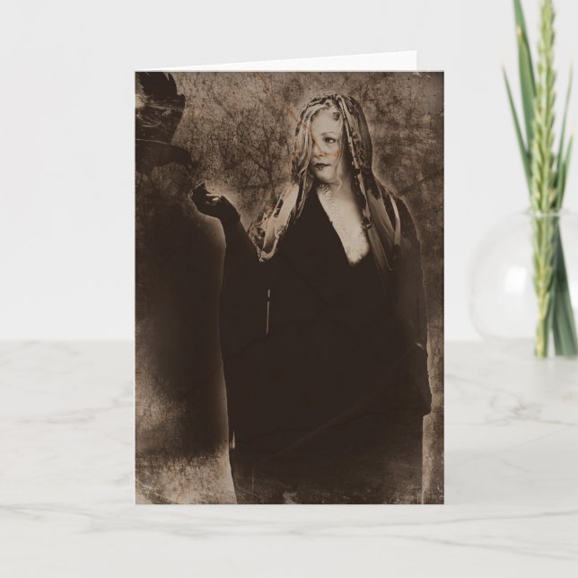 Cartão Vintage Happy Halloween (Frente)