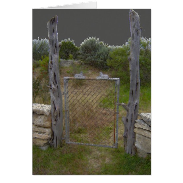 Cartão Vintage Hill Country Gate Card (Frente)