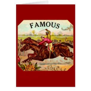 Cartão Vintage Horse Racing Thrill of the Race