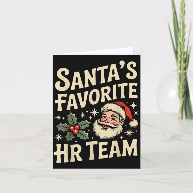Cartão Vintage Human Resource Matching Hr Retro Christmas (Frente)