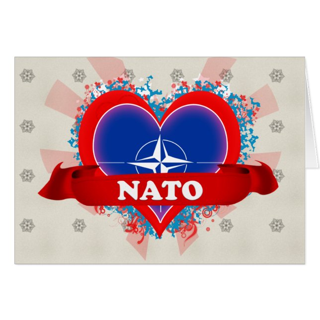 Cartão Vintage I Love Nato (Frente Horizontal)