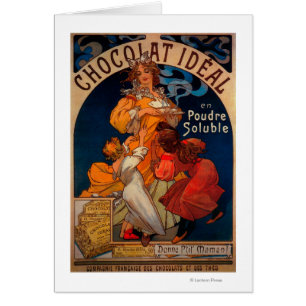 Cartão Vintage ideal PosterEurope de Chocolat
