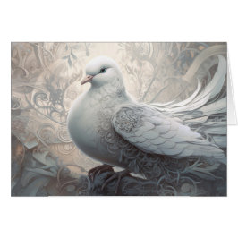 Cartão Vintage Ivory White Wedve Dove