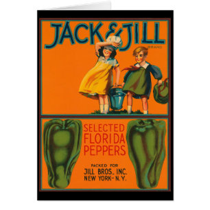 Cartão Vintage Jack do KRW e etiqueta da caixa das
