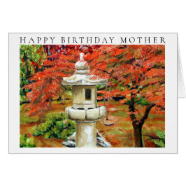 Cartão Vintage Japonês Garden Art Pagoda