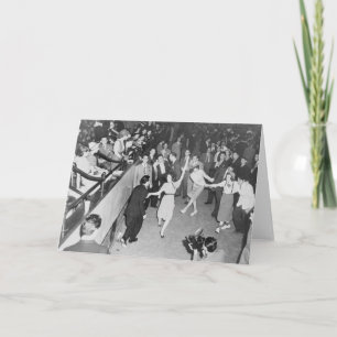 Cartão Vintage - Jitterbugging Crowd,