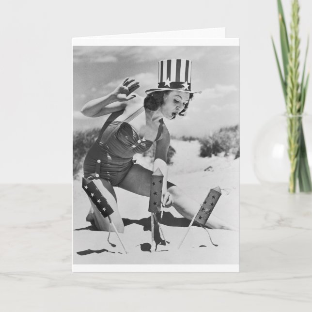 Cartão vintage july quarta (Frente)