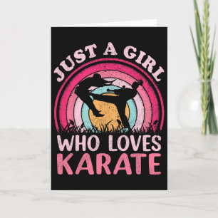 Cartão Vintage Karate Martial Arts Apenas Uma Menina Que