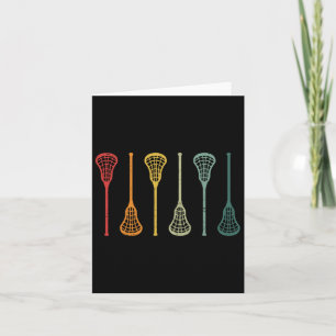 Cartão Vintage Lacrosse Fixa Homens Engraçados Do Jogador