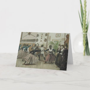 Cartão Vintage Ladies Fencing Class Note Card